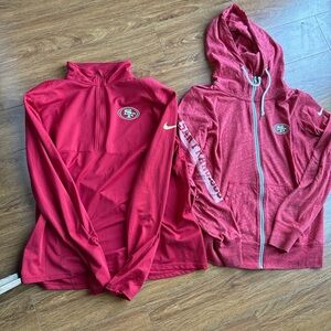 Nike women’s Nike 49ers Zip-Up Hoodie and Pullover bundle size L